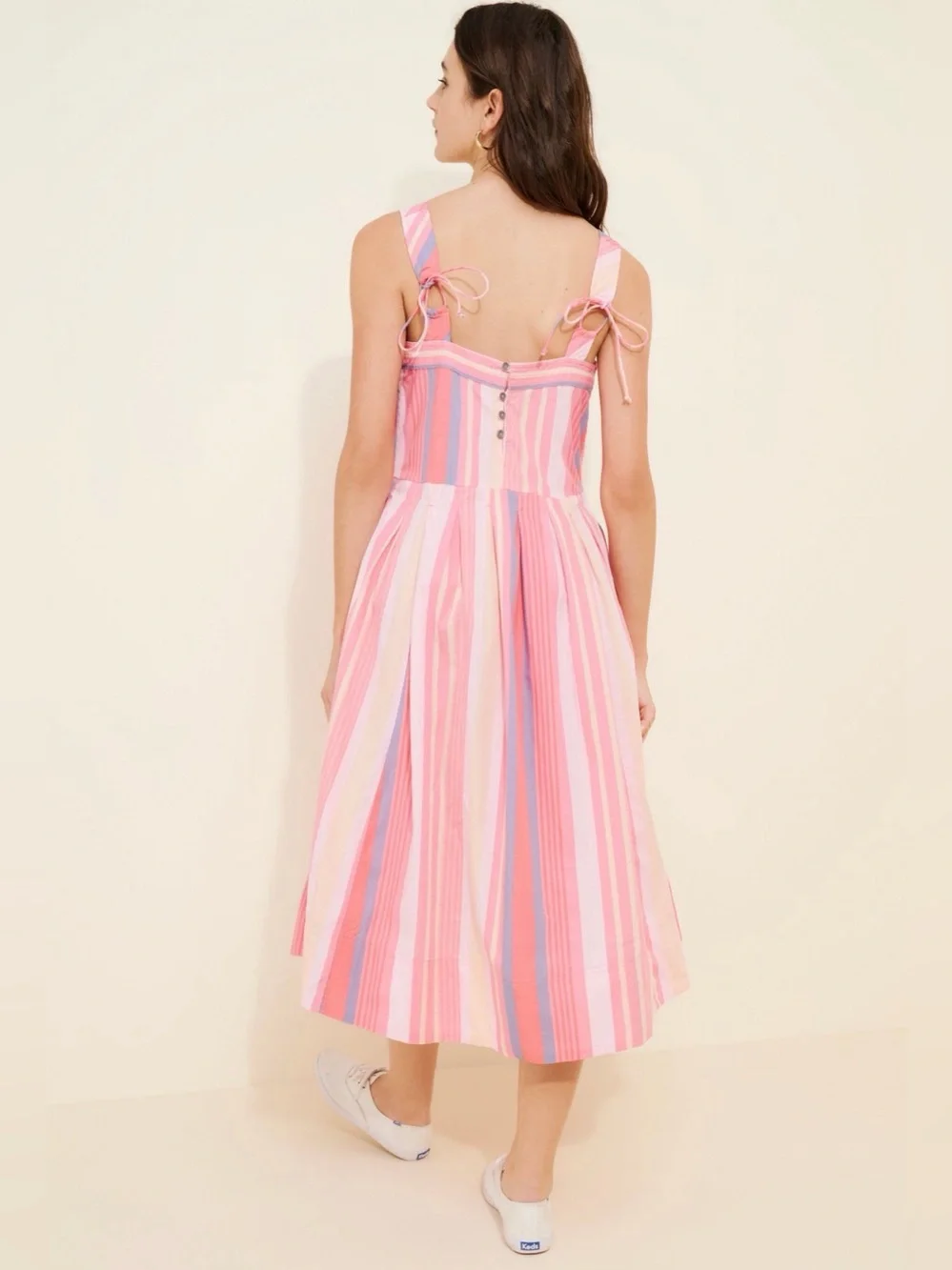 FREE PEOPLE Primavera stripe midi dress